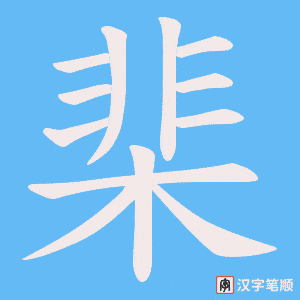 棐笔顺动图