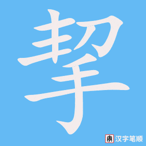 挈笔顺动图