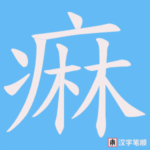 痳笔顺动图