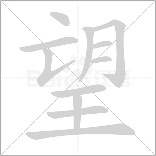望笔顺动图