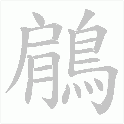 鵳笔顺动图