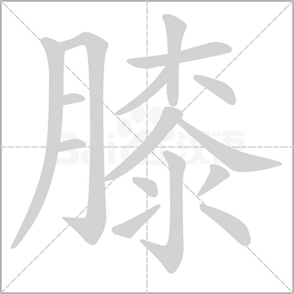 膝笔顺动图