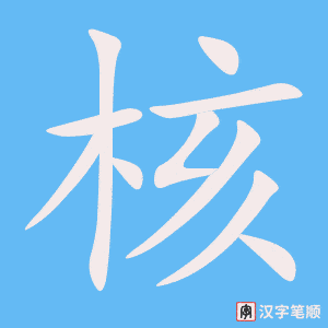 核笔顺动图