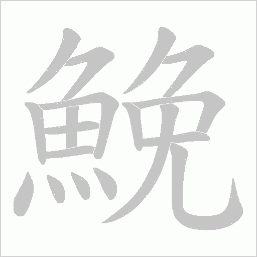 鮸笔顺动图