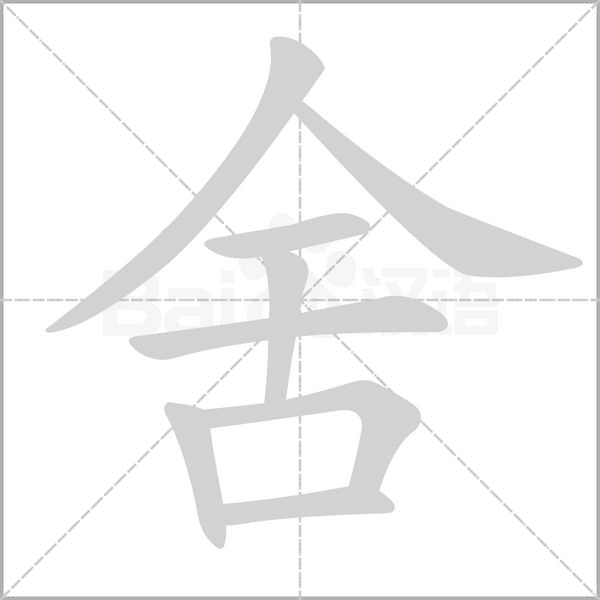 舍笔顺动图
