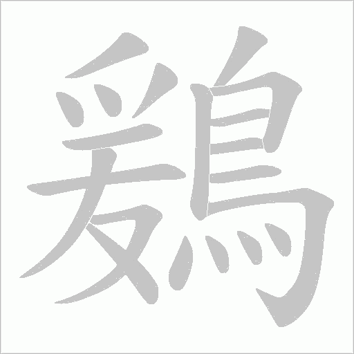鶢笔顺动图