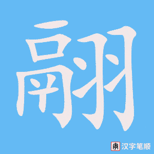 翮笔顺动图