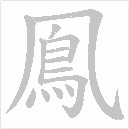 鳯笔顺动图