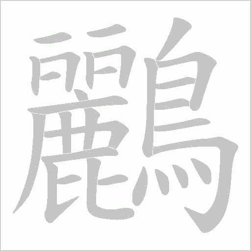 鸝笔顺动图