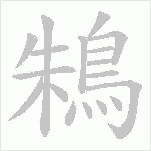 鴸笔顺动图
