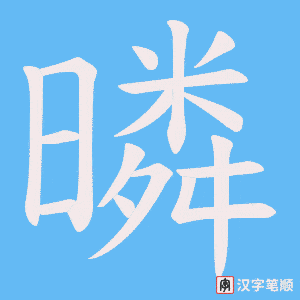 暽笔顺动图