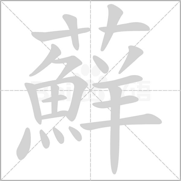 蘚笔顺动图