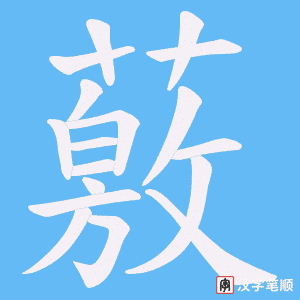 薂笔顺动图