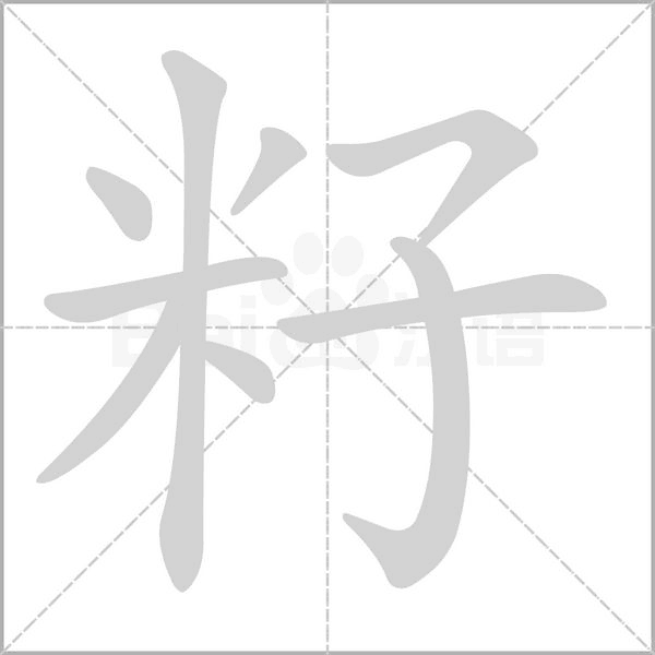 籽笔顺动图