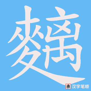 麶笔顺动图