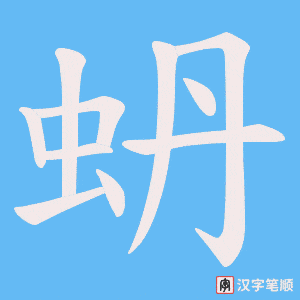 蚒笔顺动图