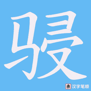 骎笔顺动图
