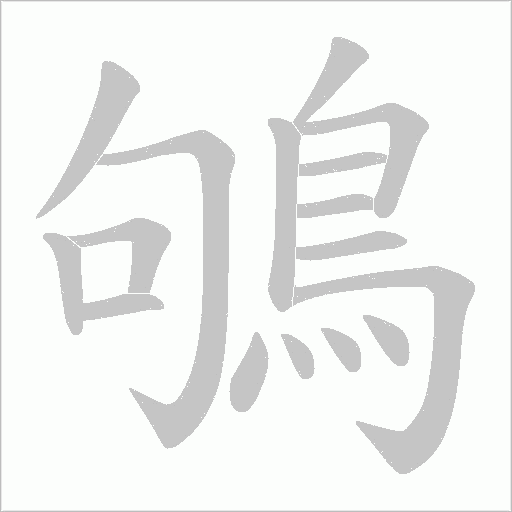 鴝笔顺动图