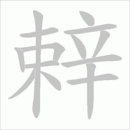 辢笔顺动图