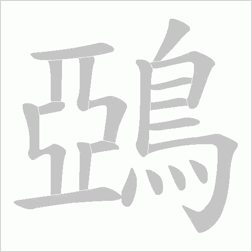 鵶笔顺动图