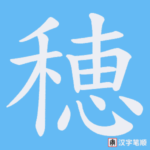 穂笔顺动图
