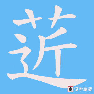 菦笔顺动图