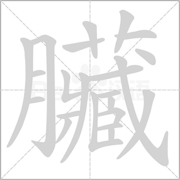 臟笔顺动图