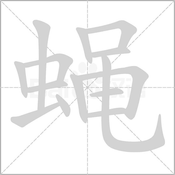 蝇笔顺动图