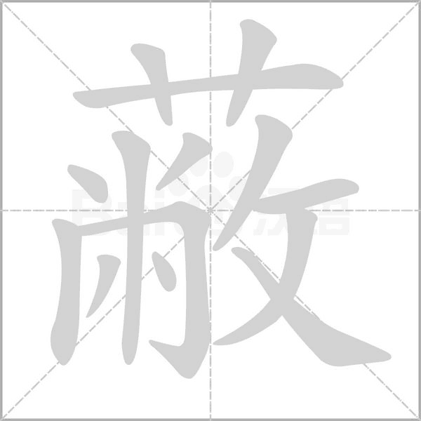 蔽笔顺动图