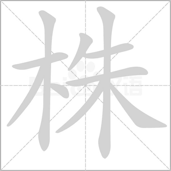 株笔顺动图