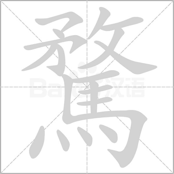 騖笔顺动图