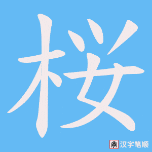 桜笔顺动图
