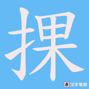 捰笔顺动图