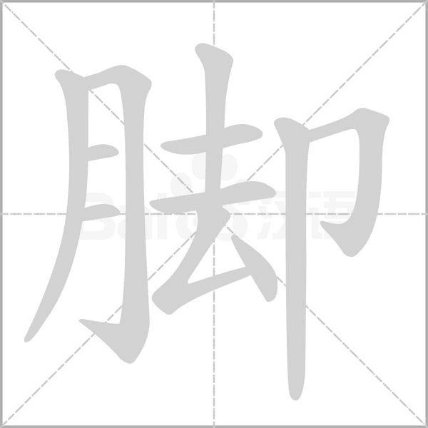 脚笔顺动图