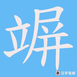 竮笔顺动图