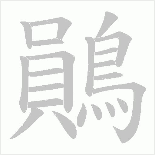 鶰笔顺动图