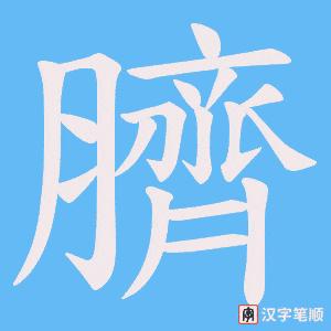 臍笔顺动图