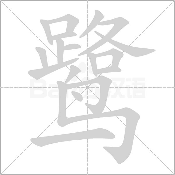 鹭笔顺动图