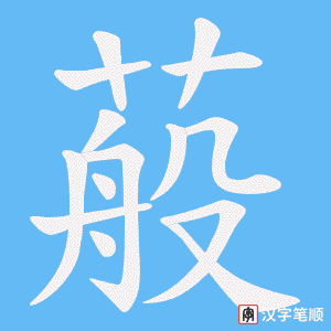 蒰笔顺动图