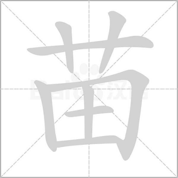 苗笔顺动图