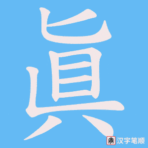 眞笔顺动图