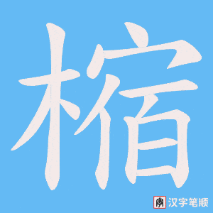 樎笔顺动图