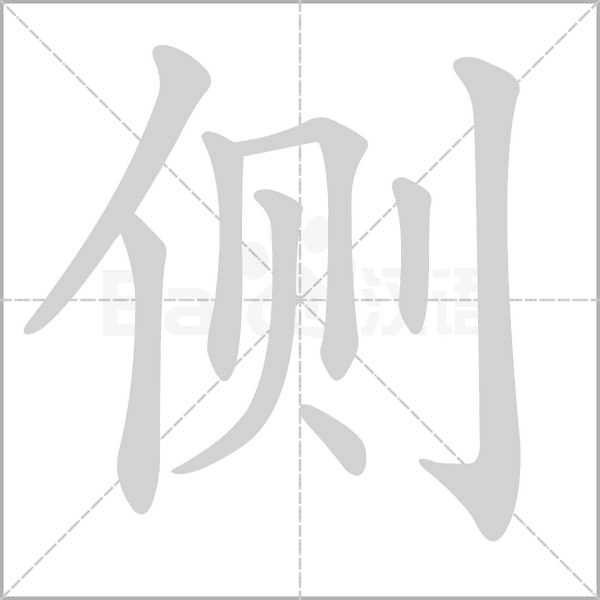 侧笔顺动图