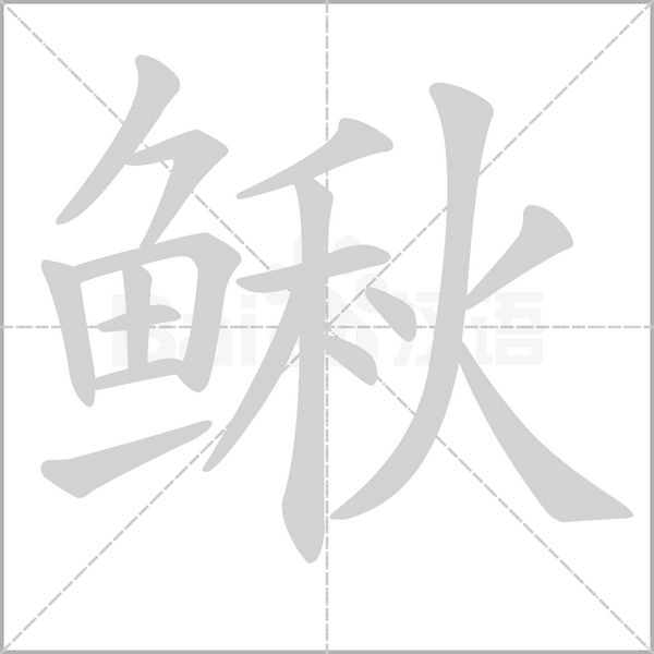 鳅笔顺动图