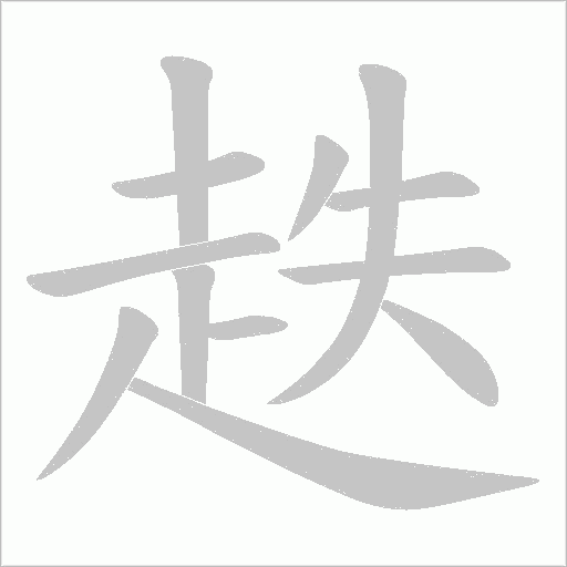 趃笔顺动图