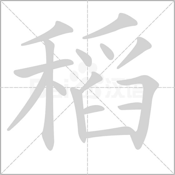 稻笔顺动图