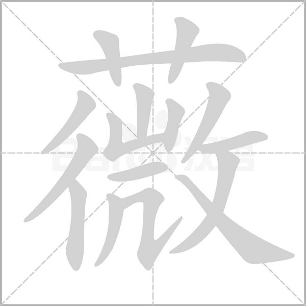 薇笔顺动图