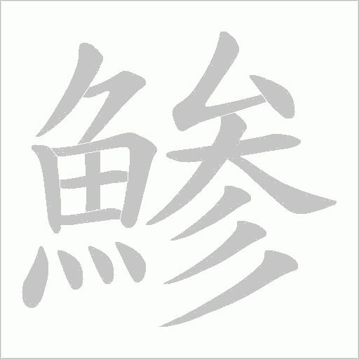 鯵笔顺动图