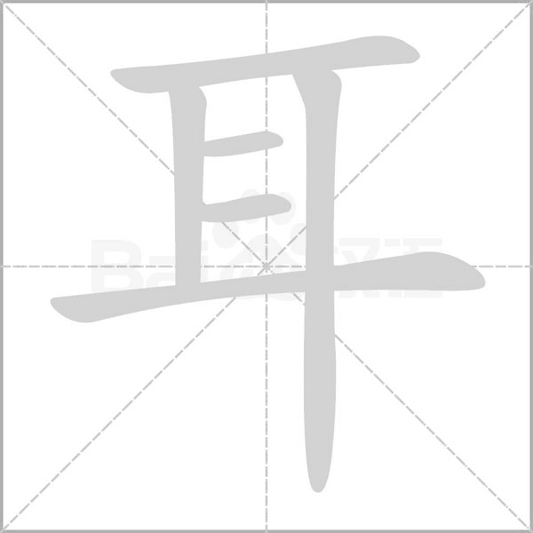 耳笔顺动图