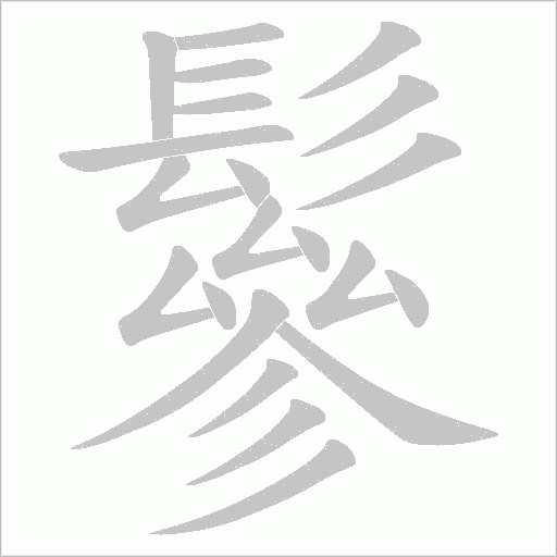 鬖笔顺动图